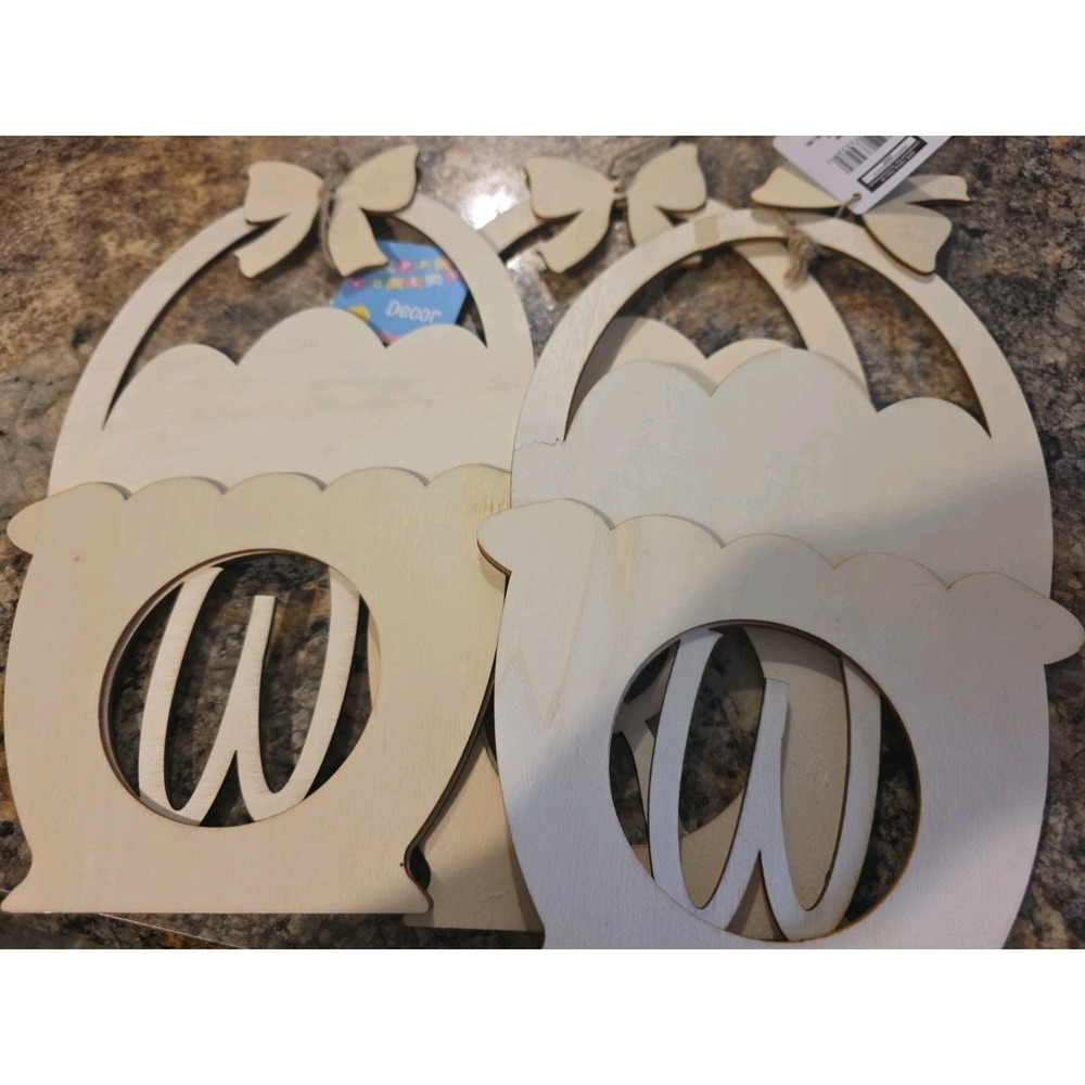 DIY Easter Basket Wood Decor Floral Egg Spring Craft. One Giant Egg